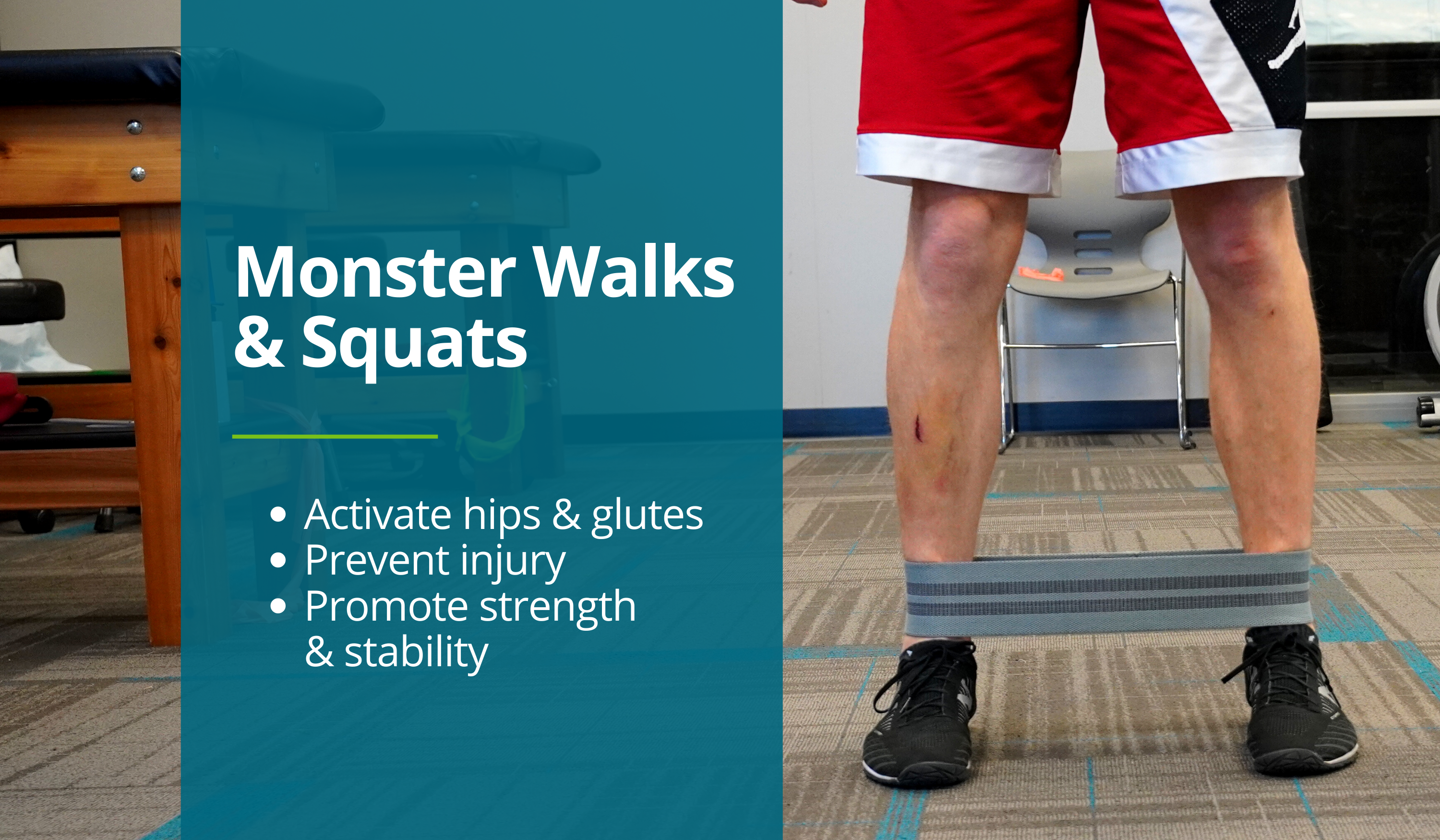 How to Perform Monster Walks & Squats to Warm-Up Your Glutes & Hips